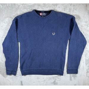 Vintage Chaps Ralph Lauren Heavy Knit Sweater Mens Medium Navy Blue